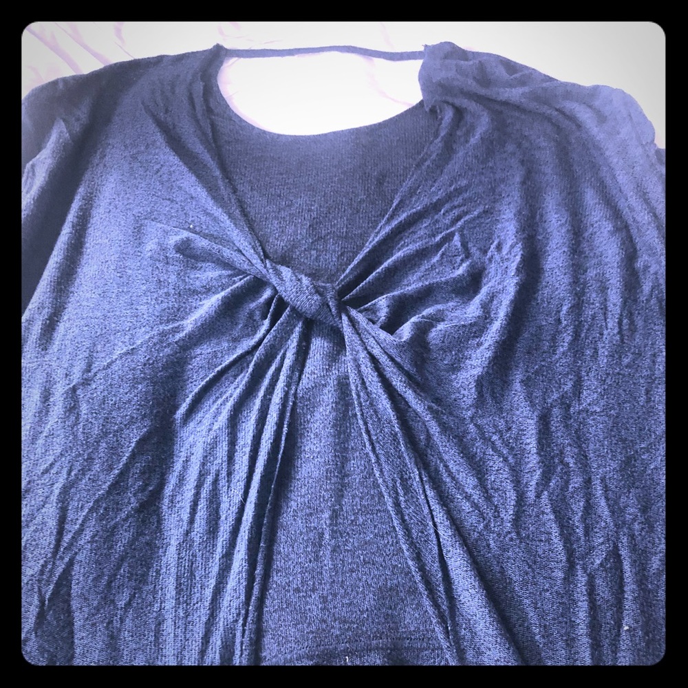 Express open twist back sweater
